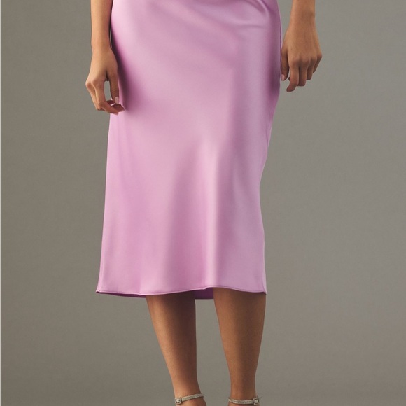 Anthropologie Bias Satin Midi Skirt - Picture 2 of 4